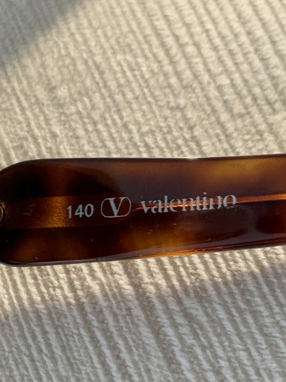 Vintage Valentino V338 Oval Sunglasses Gold Tortoise with Case Description